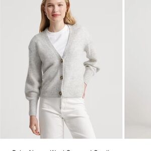 Quince Light Gray Women's Cardigan Sweater